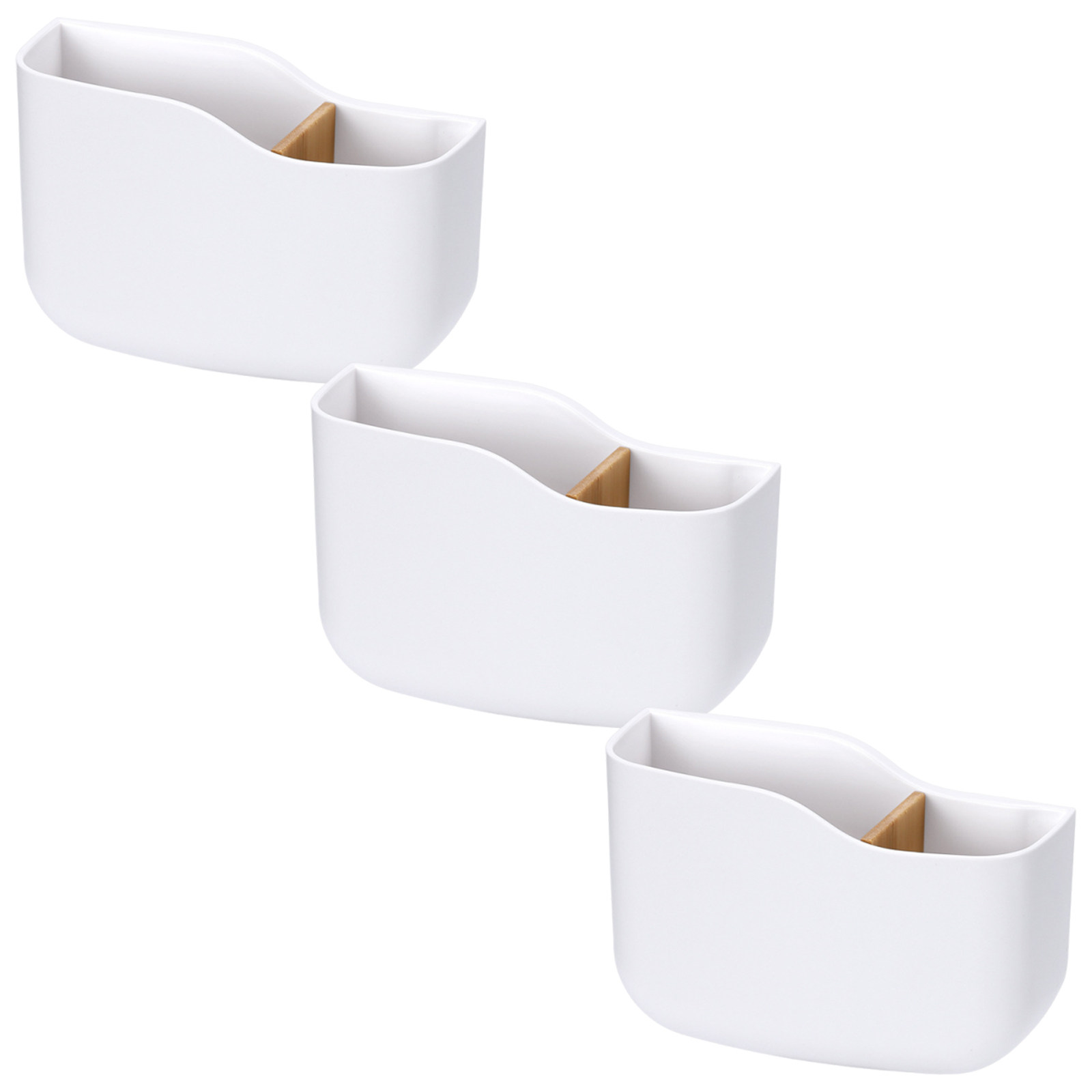 Food Storage Organizer - 3개 세트, 벽걸이형 리모컨 정리대, 접착식,