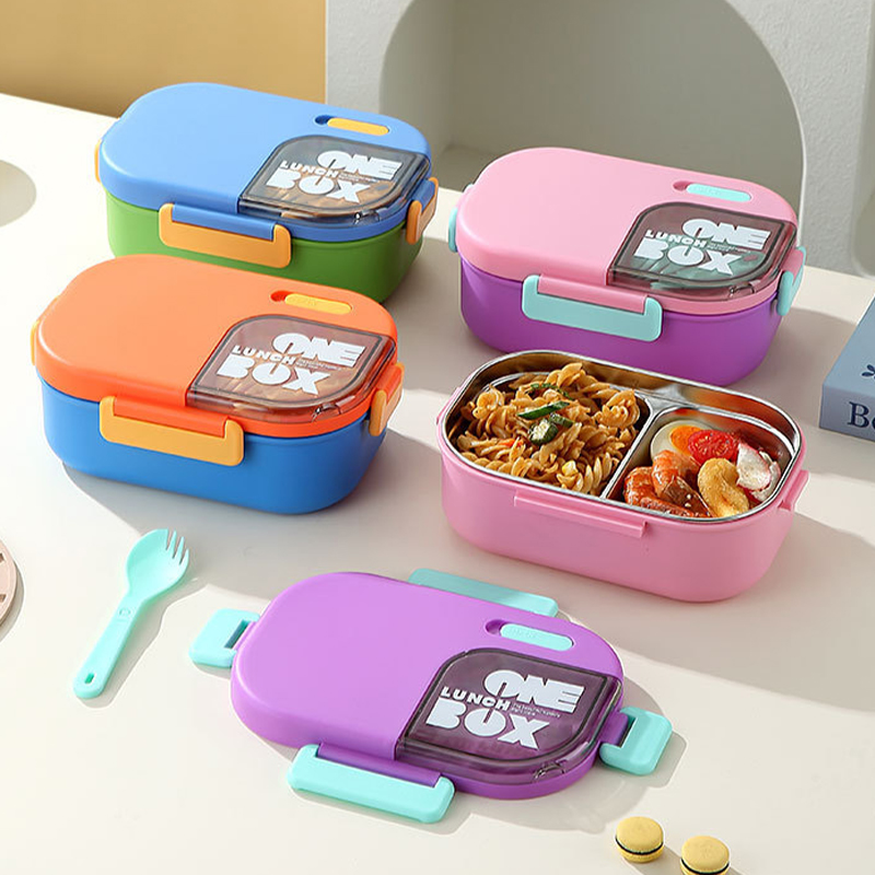 Food Storage Metal Box - 304 스테인리스 스틸 칸막이 도시락, 휴대용