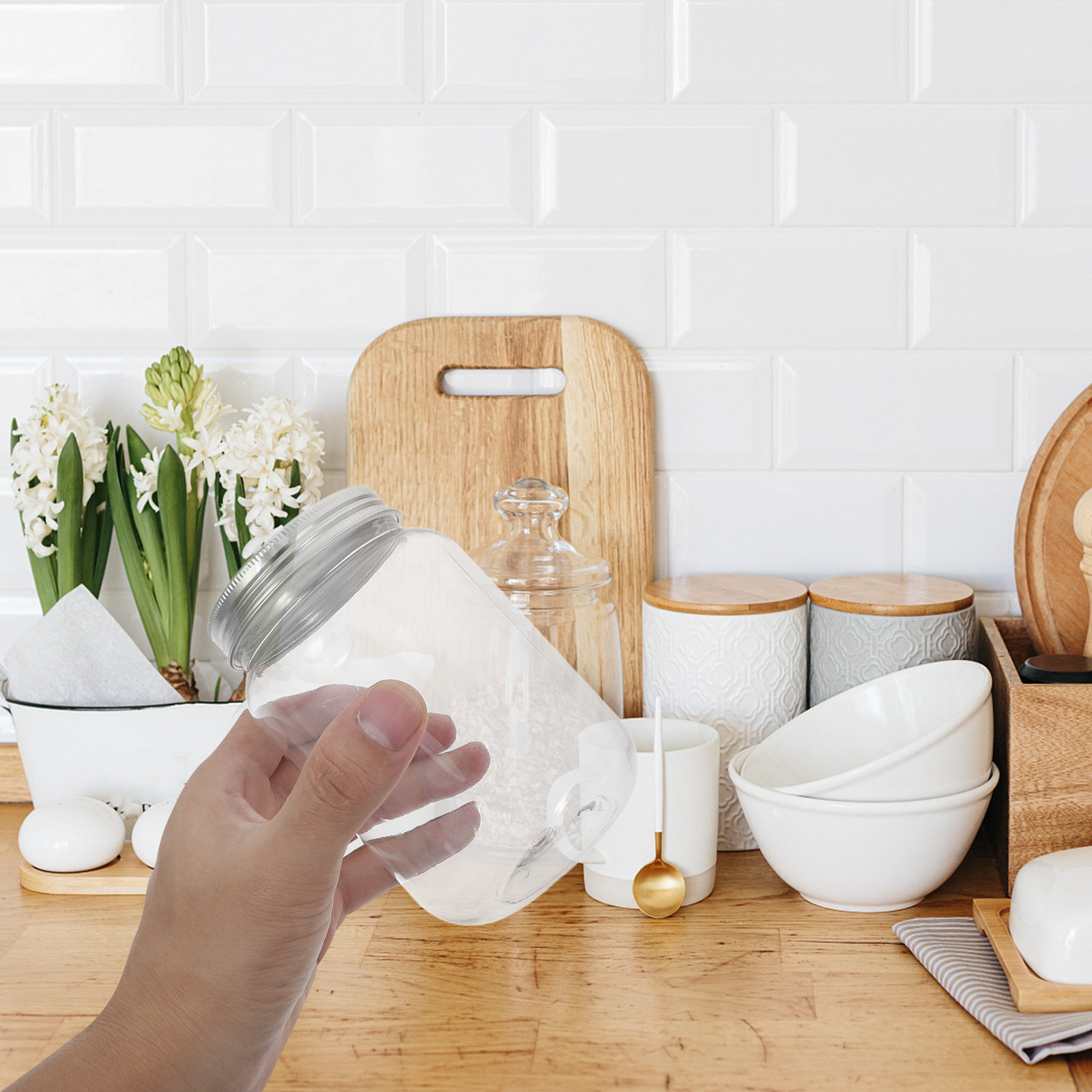 Food Storage Plastic Container - 밀폐 가능한 뚜껑이 달린 식품 보관