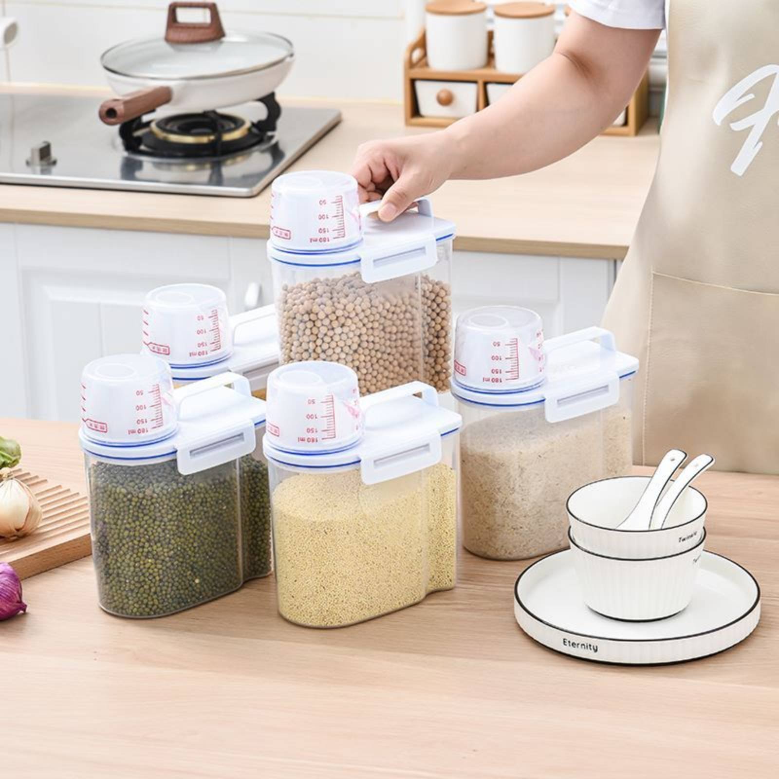 Food Storage Organizer - 쌀 보관 용기 안전 쌀 디스펜서