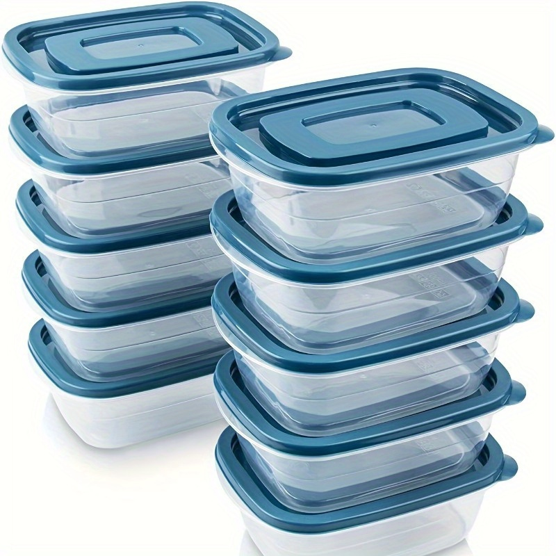Food Storage Jar Set - 6개의 투명한 쌓을 수 있는 플라스틱