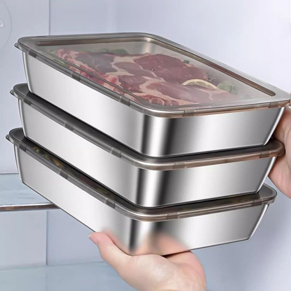 Food Storage Warehouse - 식품 등급 스테인리스 스틸 서빙 트레이(뚜껑
