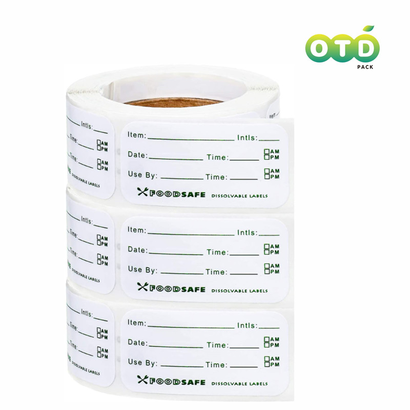 Food Storage Label - 300/pcs 식품 저장 라벨 접착제 이동식