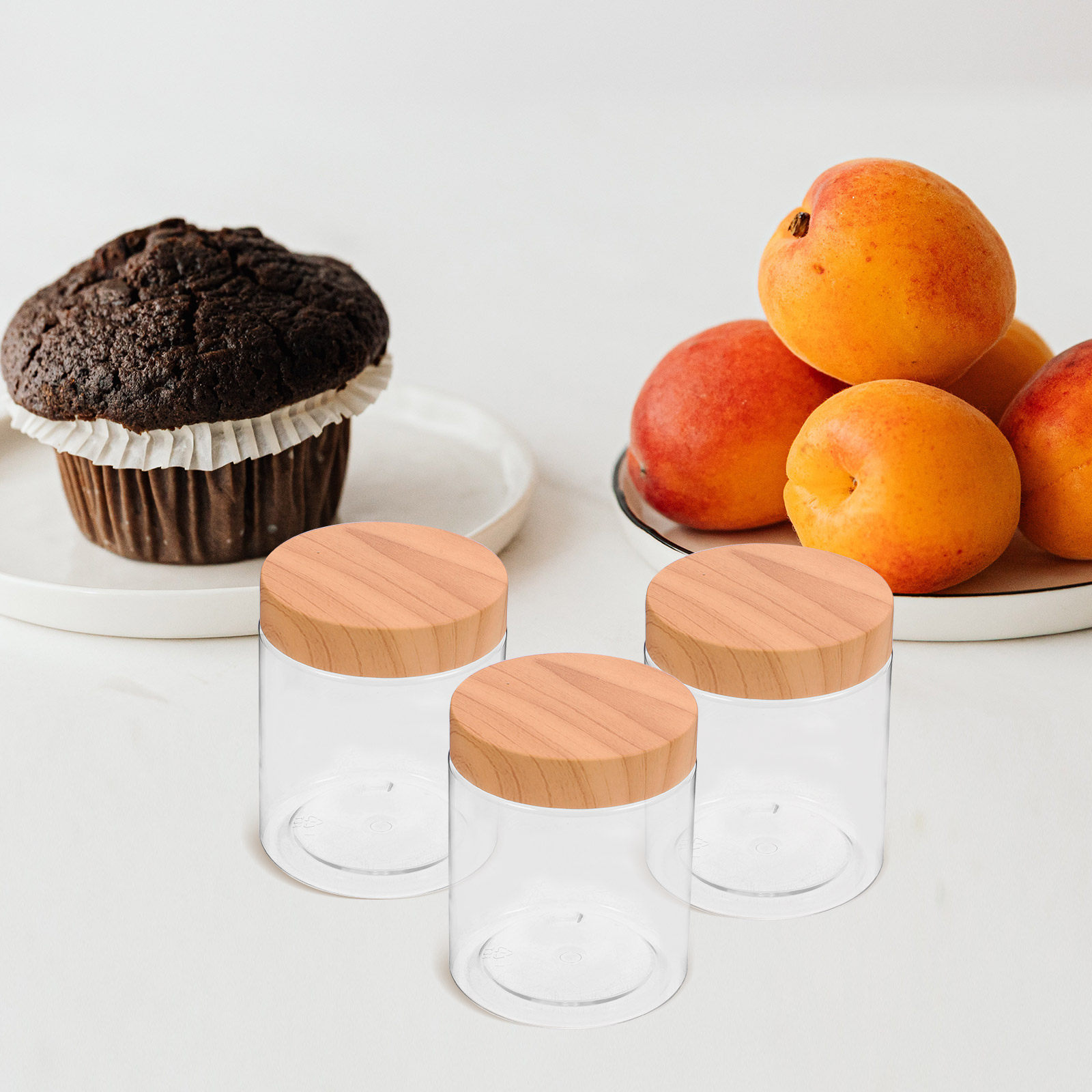 Food Storage Plastic Container - 6개 세트 주방용 밀폐 용기, 투명