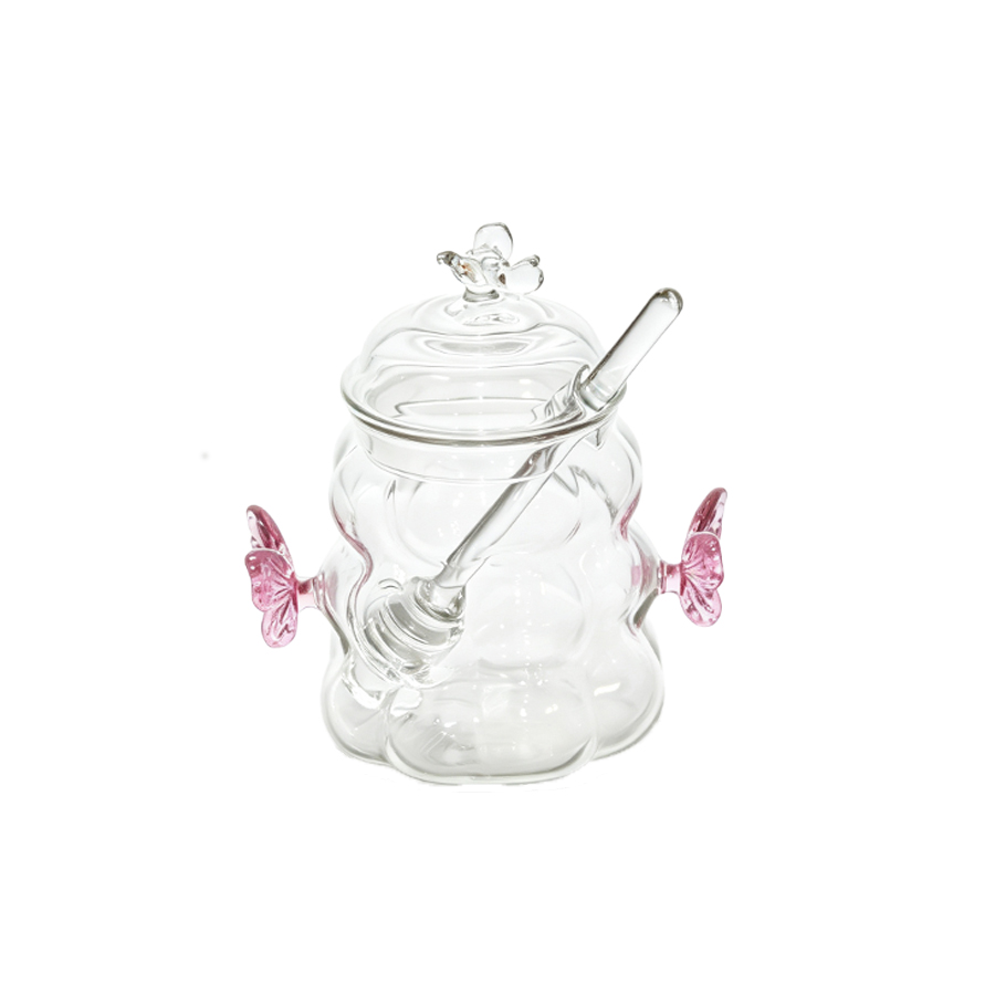 Food Storage Jar Set - 고내열성 붕규산 유리로 만든 꿀병으로, 벌