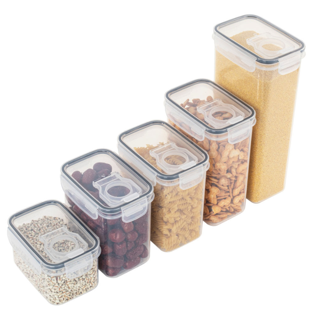 Food Storage Jar Set - 봉인 된 플라스틱 식품 보관 상자