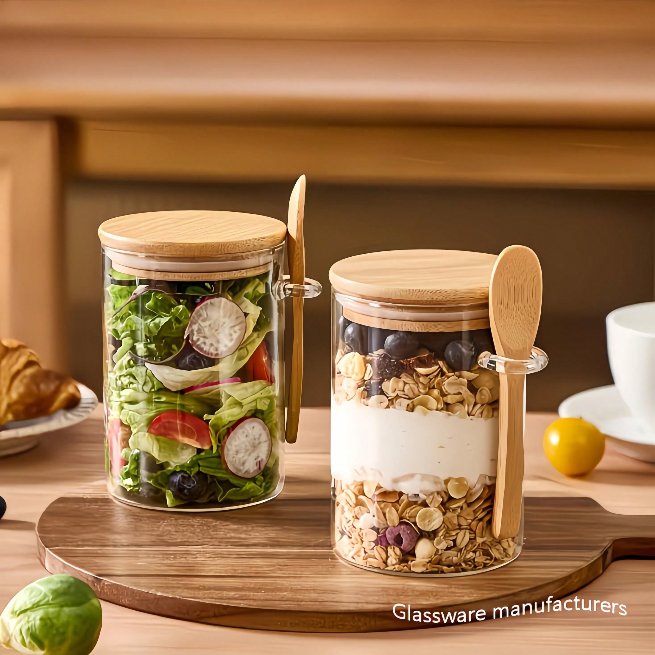 4종 보관 세트 (보관 용기 4개 + 뚜껑 4개 + 숟 - Food Storage Jar Set 리뷰 및 가격