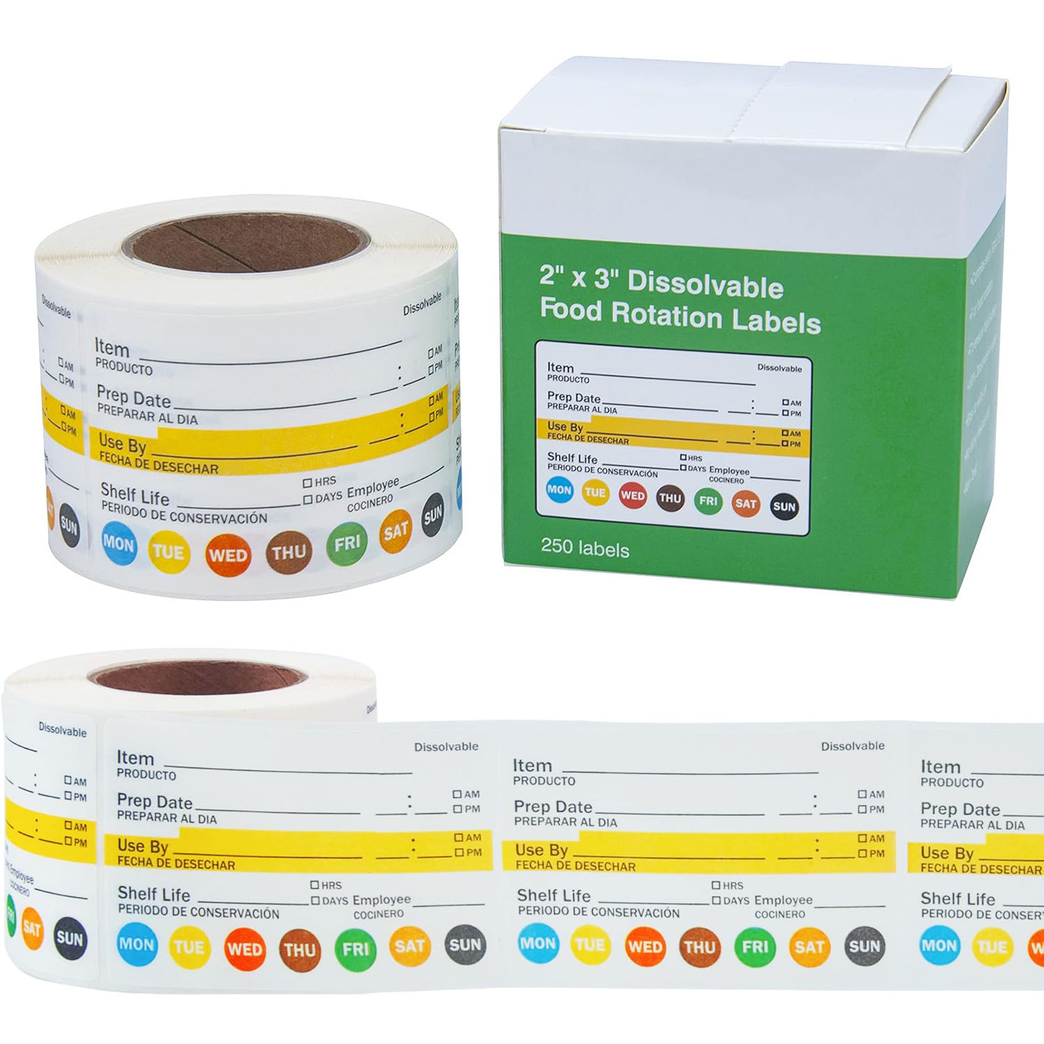 250Pcs/롤 식품 날짜 라벨 주방 용기용 방수 식품 - Food Storage Labels 리뷰 및 가격