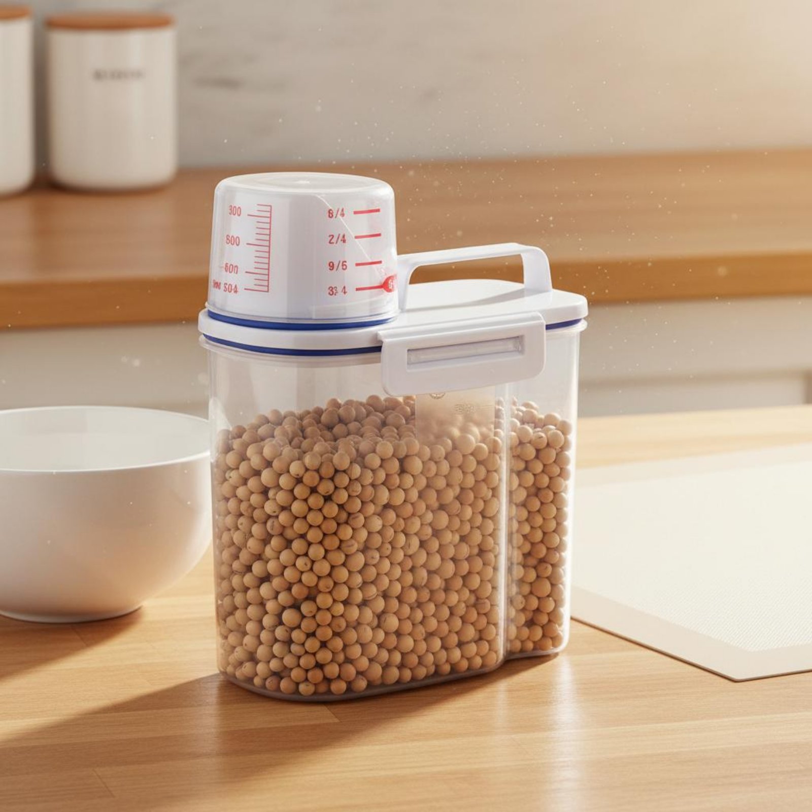쌀 보관 용기 안전 쌀 디스펜서 계량 기능이 있는 건식 - Food Storage Organizer 리뷰 및 가격