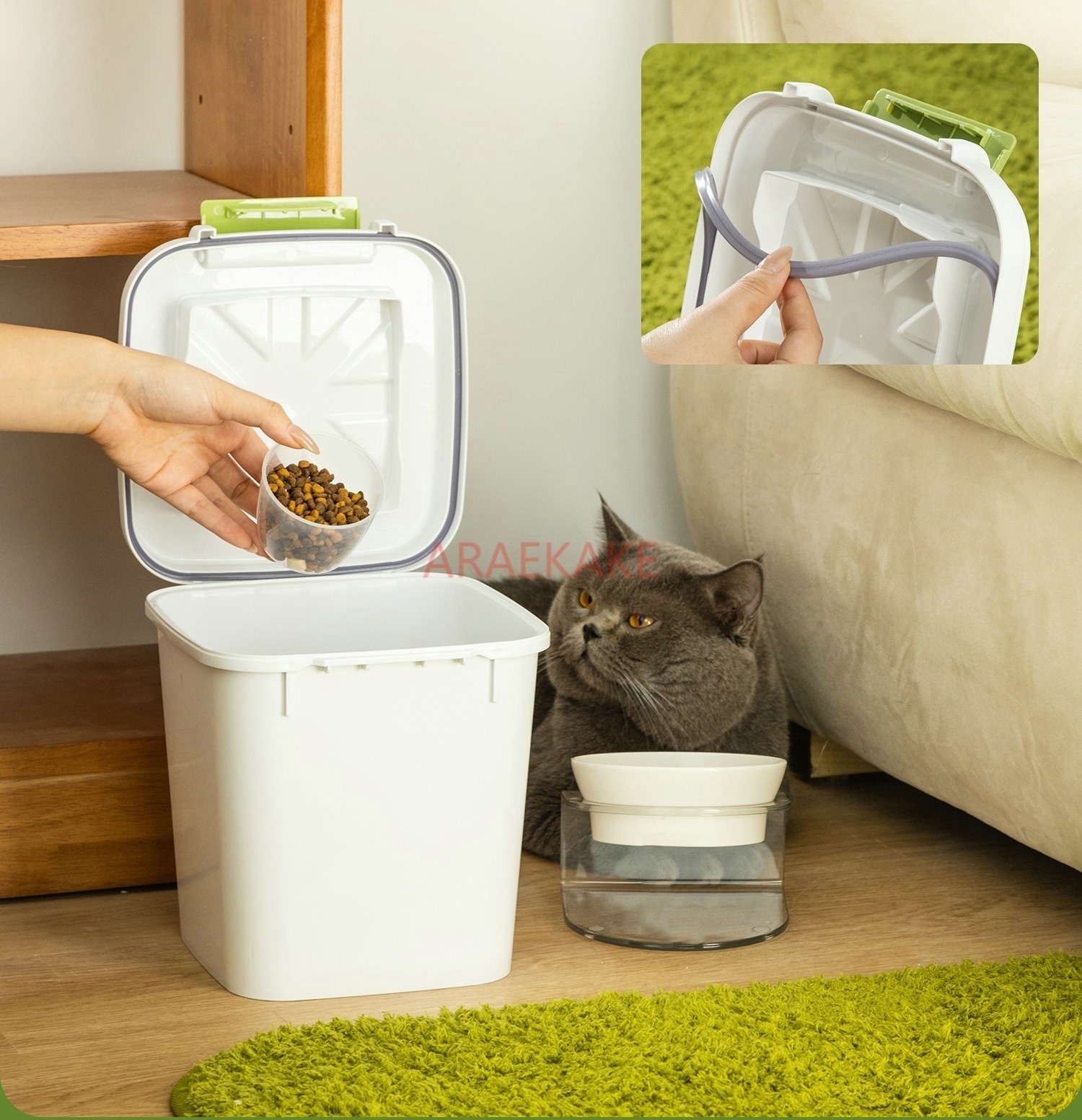 고양이 사료통, 개 사료 보관함, 밀폐된 고양이 용품  - Food Storage For Dog 리뷰 및 가격
