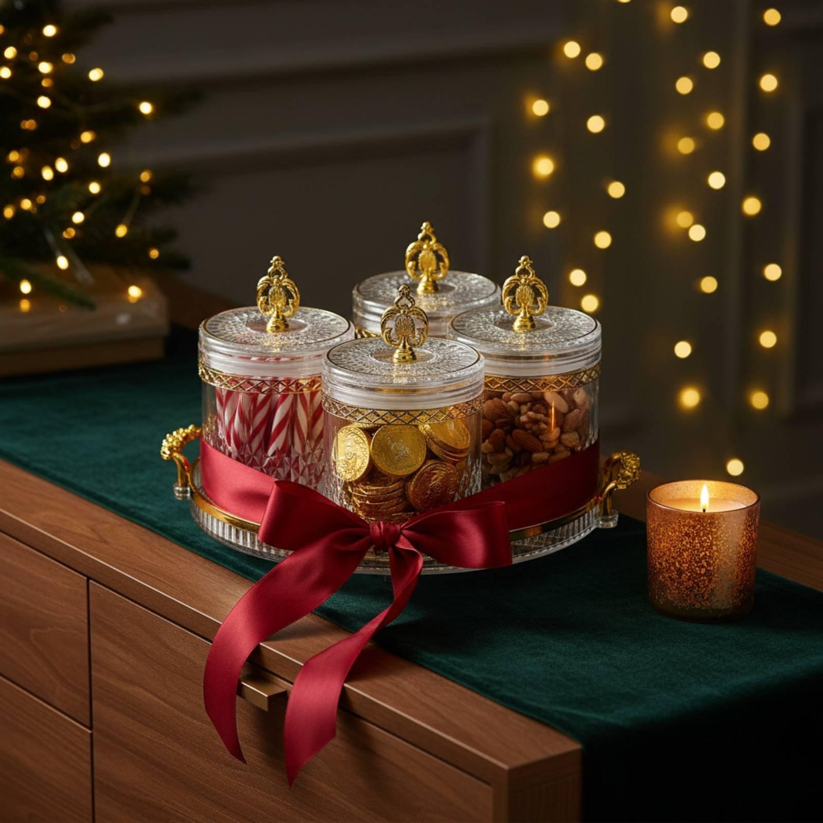 금색 다이아몬드 디자인이 적용된 밀폐형 회전식 보관 용 - Food Storage Jar Set 리뷰 및 가격