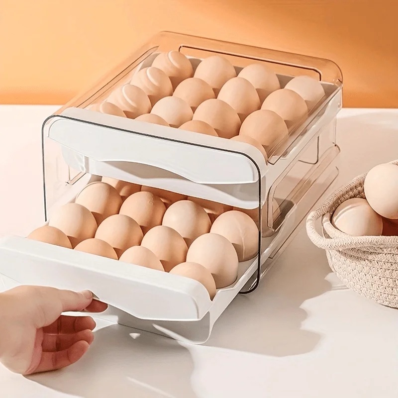 2단 서랍형 냉장고용 계란 보관함, 대용량 플라스틱 재 - Egg Storage Holder 리뷰 및 가격