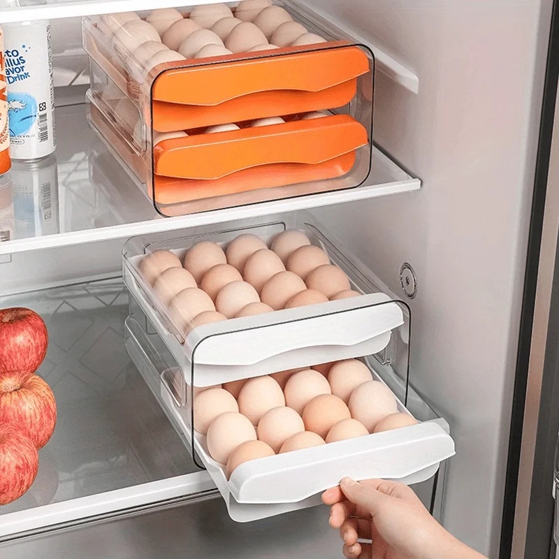 2단 서랍형 냉장고용 계란 보관함, 대용량 플라스틱 재 - Egg Storage Holder 리뷰 및 가격