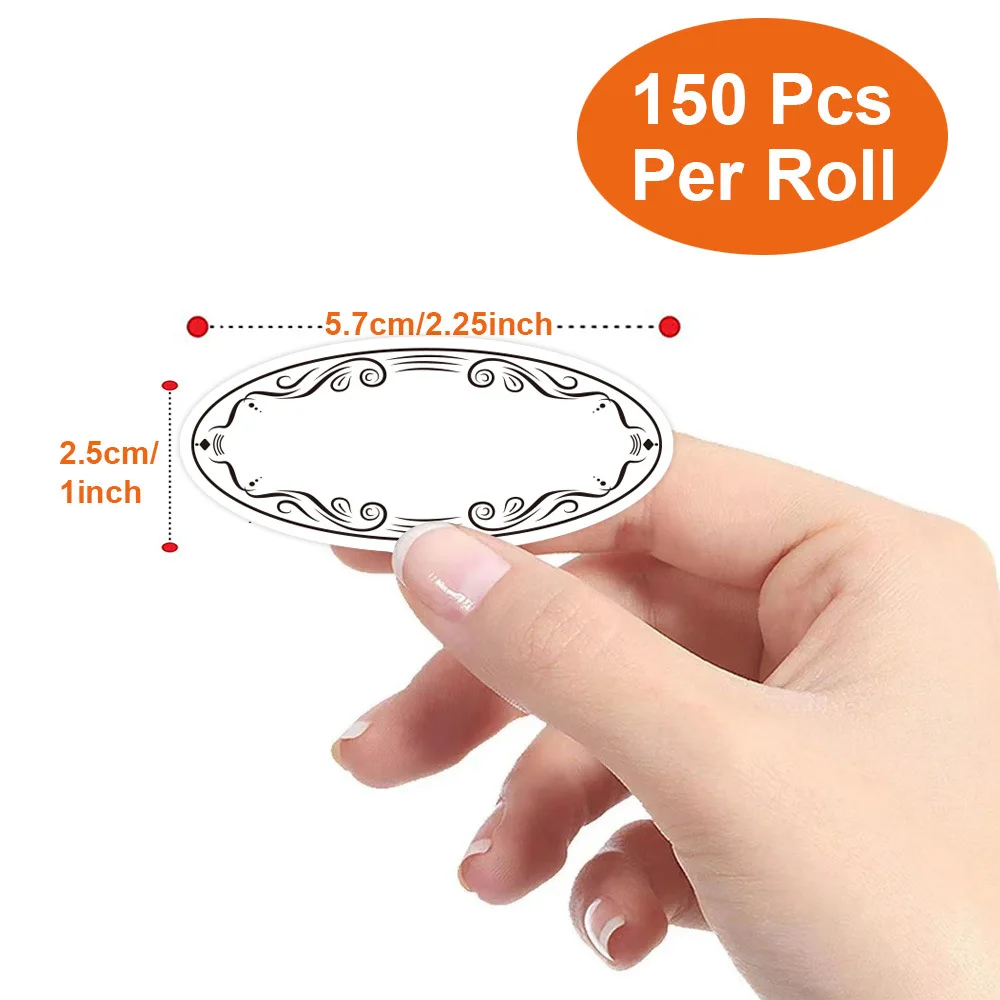 150개입, 1인치 x 2.25인치 크기의 타원형 캔닝 - Food Storage Label 리뷰 및 가격