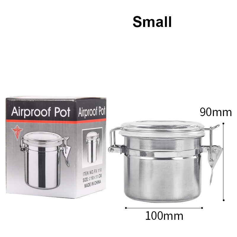 스테인리스 스틸 재질의 밀폐 용기로, 습도계 옵션을 제 - Food Storage Airtight 리뷰 및 가격