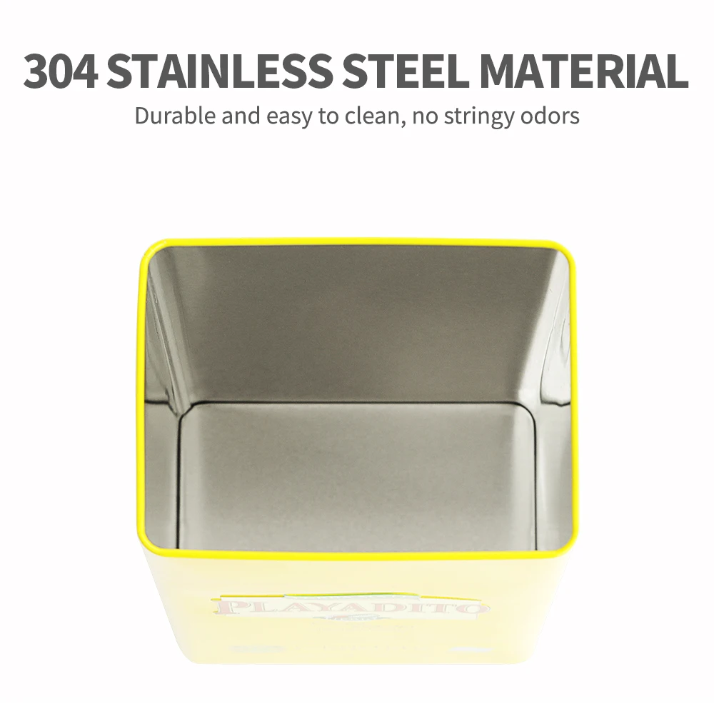 뚜껑이 달린 주방 정리함, 금속 보관 항아리, 차, 커 - Food Storage Metal Box 리뷰 및 가격