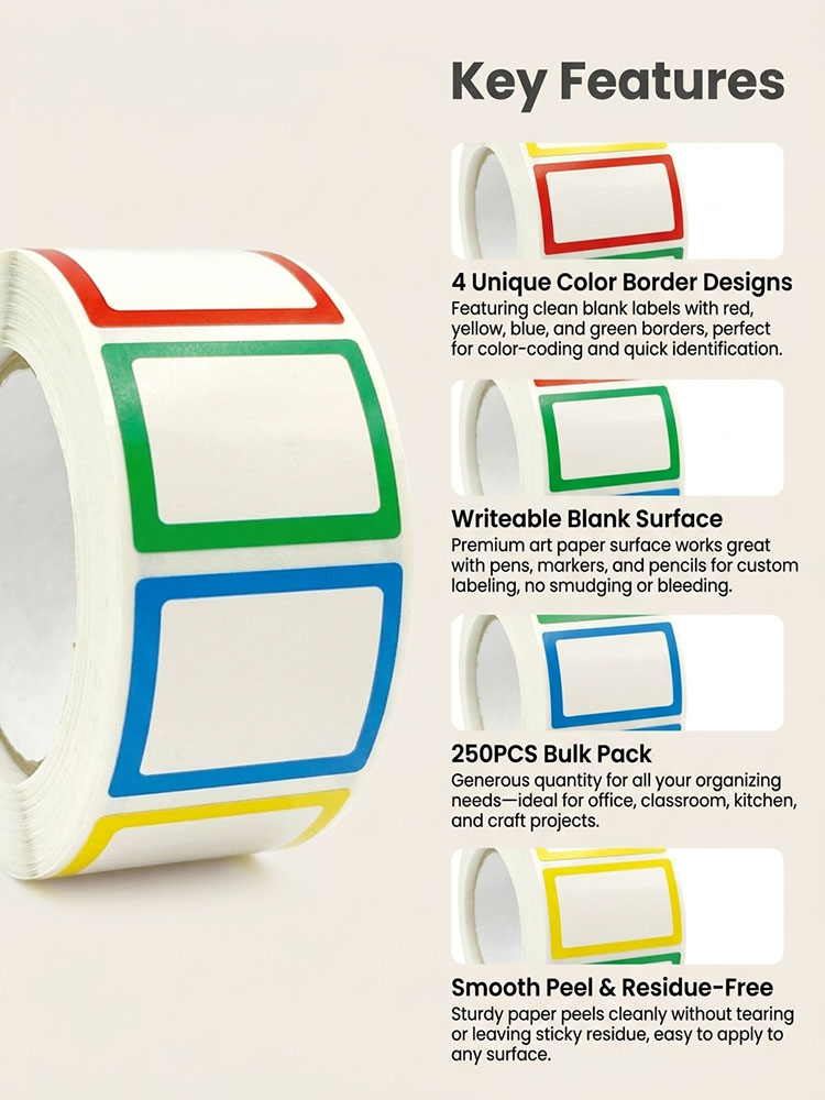250Pcs/Roll 이름 저장 책 분류 스티커, 4  - Food Storage Label 리뷰 및 가격