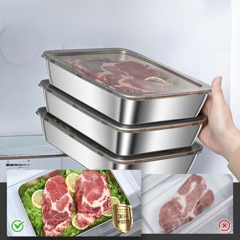 식품 등급 스테인리스 스틸 서빙 트레이(뚜껑 포함),  - Food Storage Warehouse 리뷰 및 가격