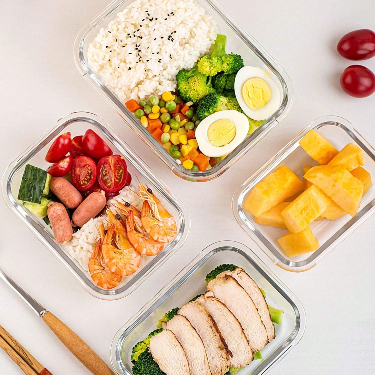 10팩 유리 밀프렙 용기, 뚜껑이 있는 밀폐형 식품 보 - Food Storage Warehouse 리뷰 및 가격