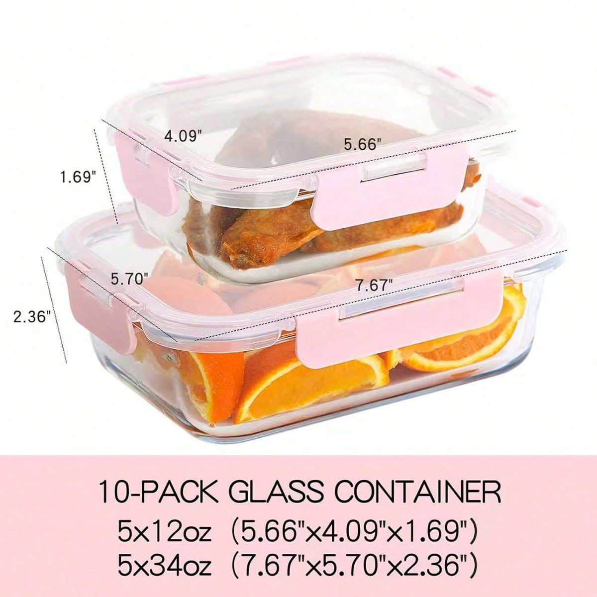 10팩 유리 밀프렙 용기, 뚜껑이 있는 밀폐형 식품 보 - Food Storage Warehouse 리뷰 및 가격