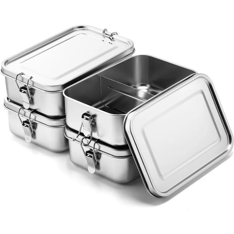 304 스테인리스 스틸 1200/2400ml 도시락 용 - Food Storage Metal Box 리뷰 및 가격