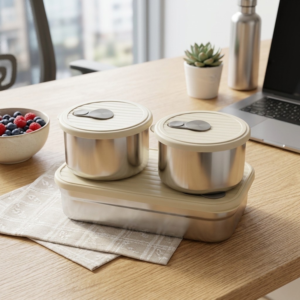 전자레인지 사용 가능 304 스테인리스 도시락 세트 3 - Food Storage Jar Set 리뷰 및 가격