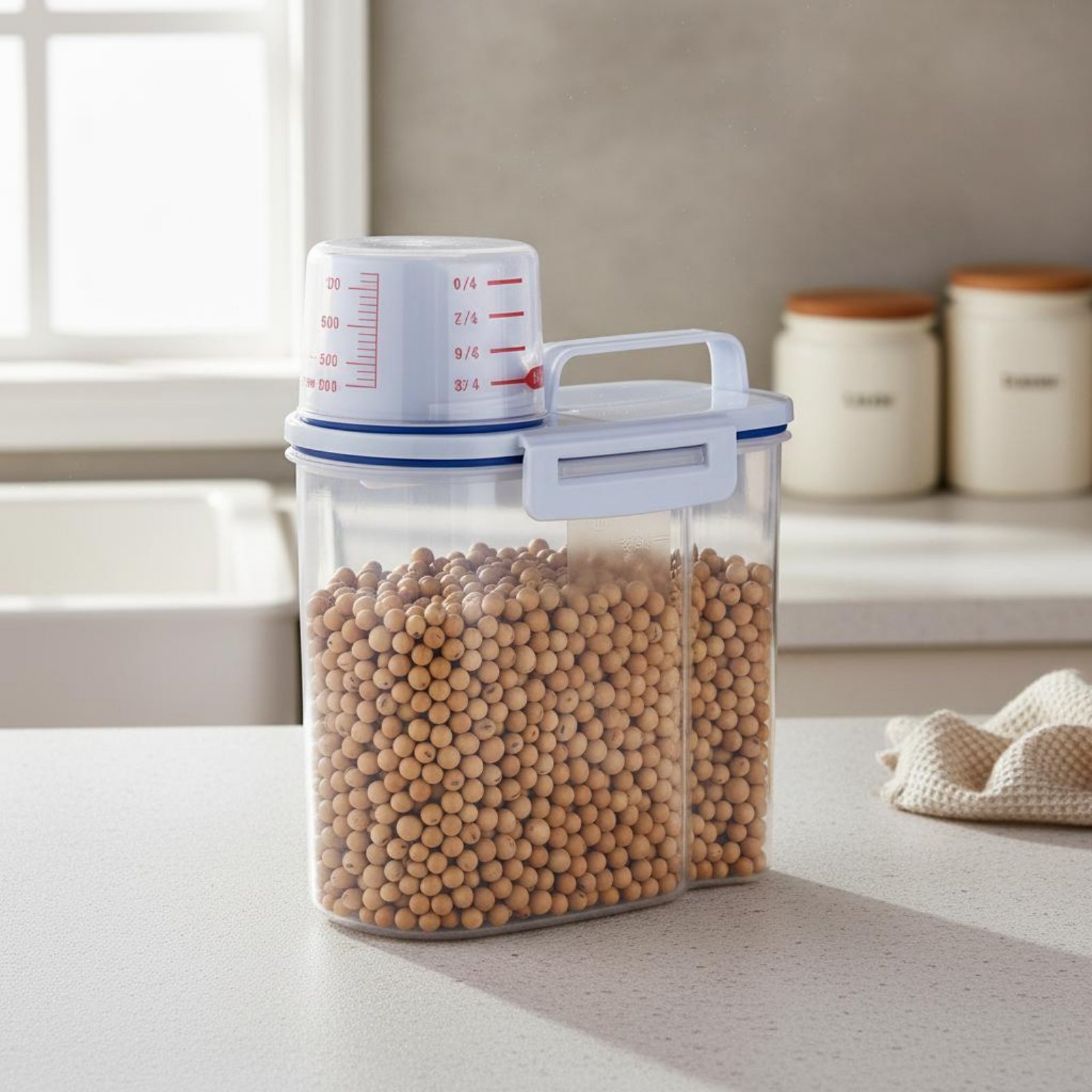 쌀 보관 용기 습기 차단 쌀 디스펜서 계량 기능 포함  - Food Storage Airtight 리뷰 및 가격