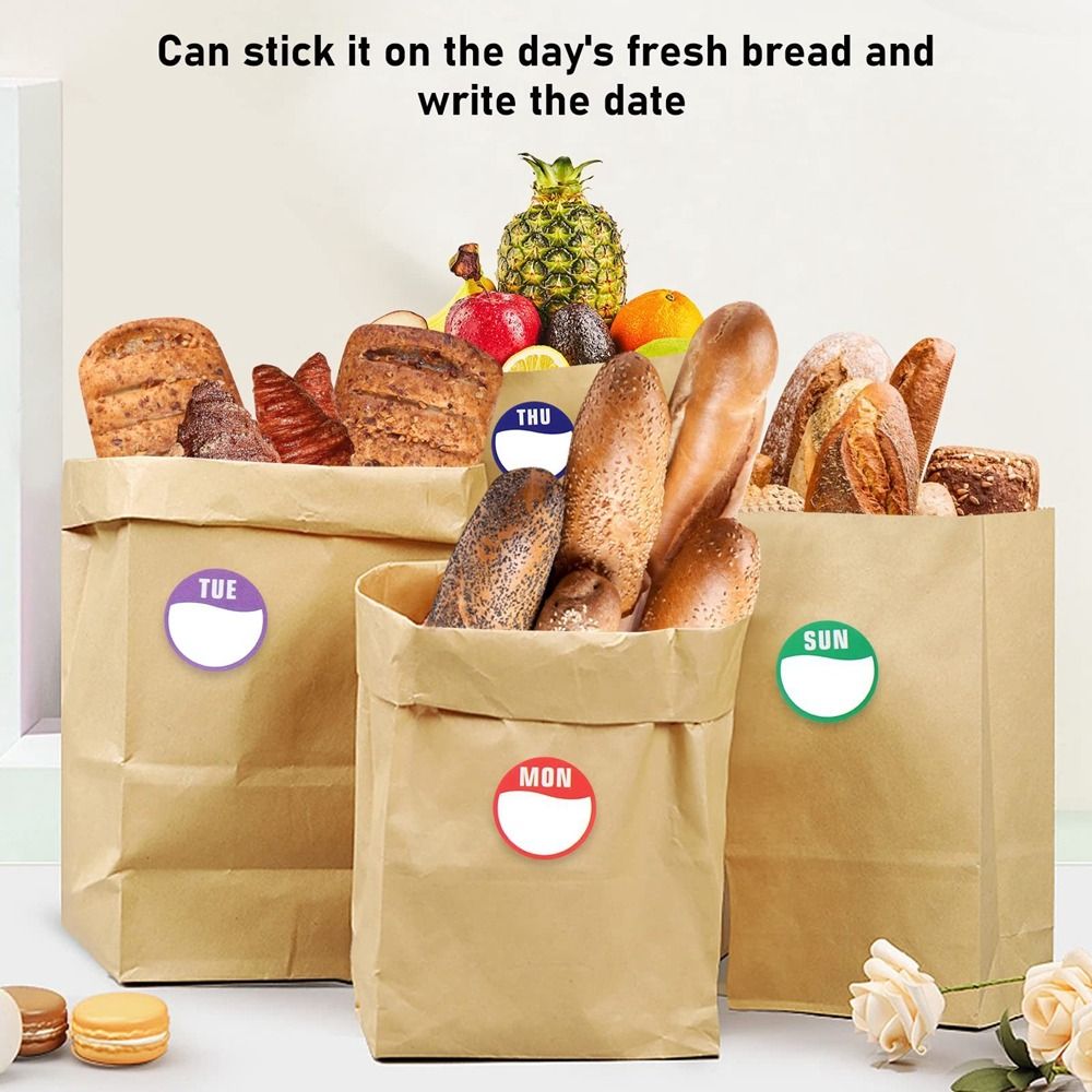 새로운 종이 주간 스티커 500개 자체 접착식 날짜 스 - Food Storage Label 리뷰 및 가격