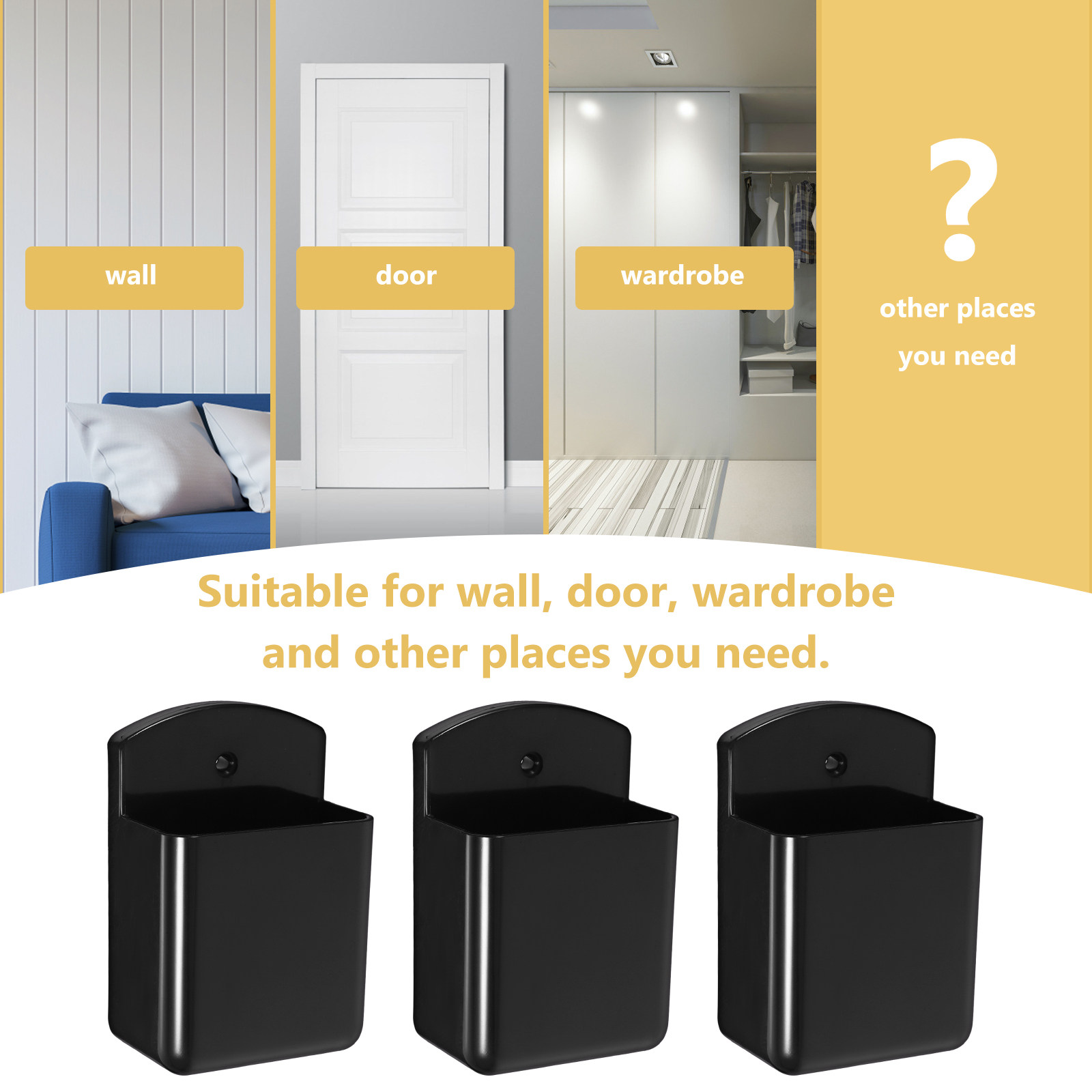 3개 세트 벽걸이형 리모컨 홀더, ABS 재질, 공간  - Food Storage Organizer 리뷰 및 가격