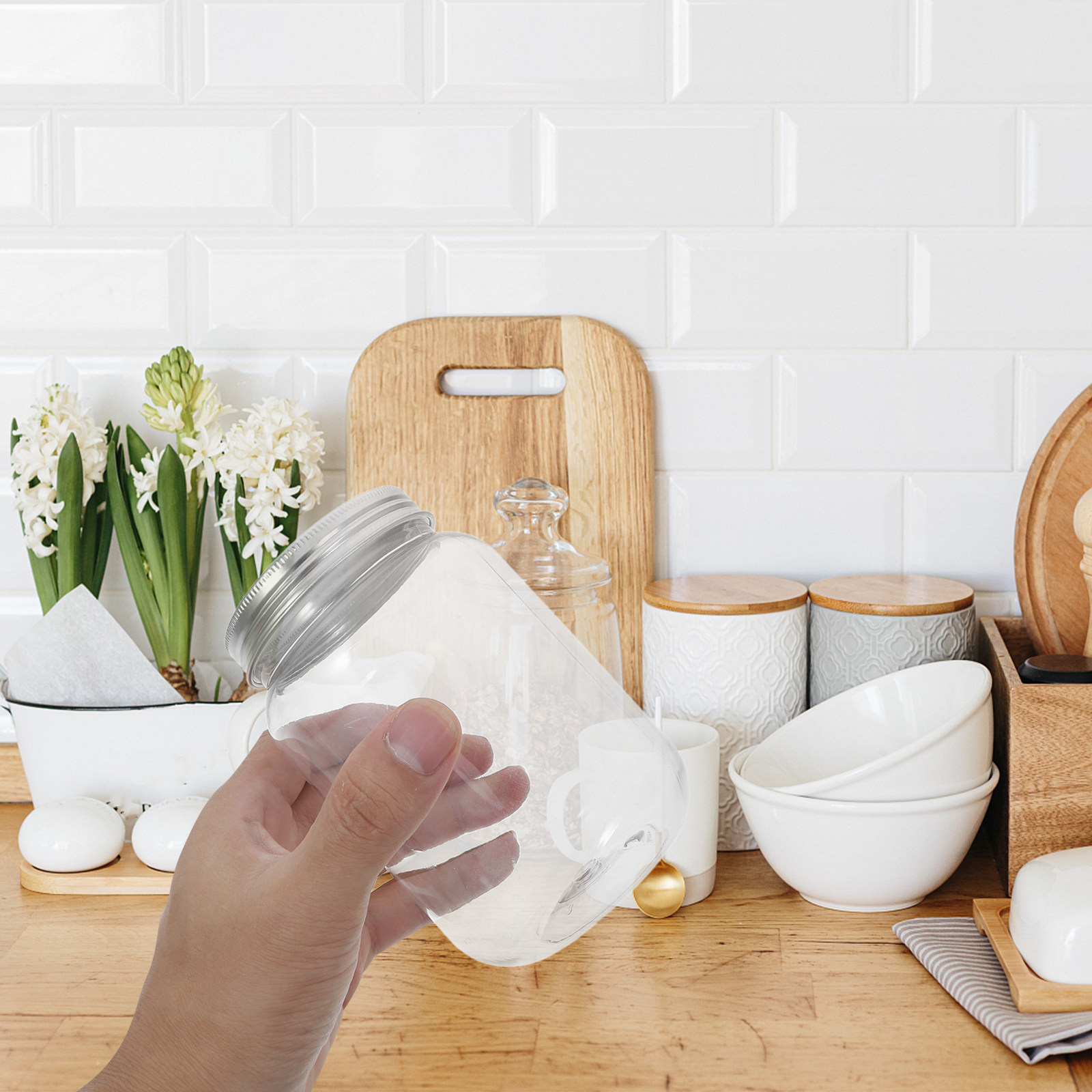 밀폐식 식품 보관 용기 4개 세트, 투명하고 재사용 가 - Food Storage Plastic Container 리뷰 및 가격