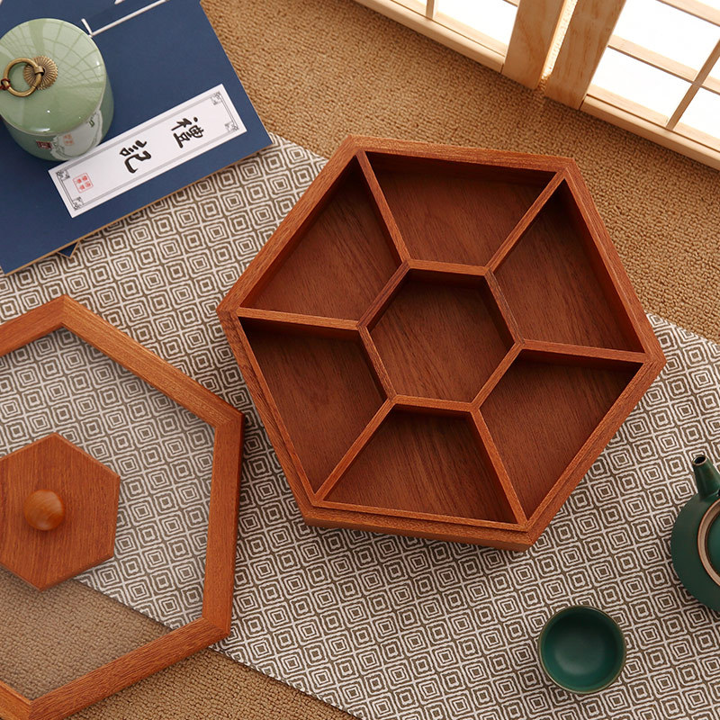 뚜껑이있는 새로운 나무 사탕 비스킷 보관 상자 홈 식품 - Food Storage Jar Set 리뷰 및 가격