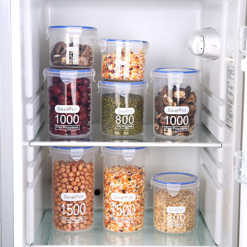 1-4개입 계량 눈금이 있는 밀폐 용기, 곡물 보관함, - Food Storage Jar Set 리뷰 및 가격