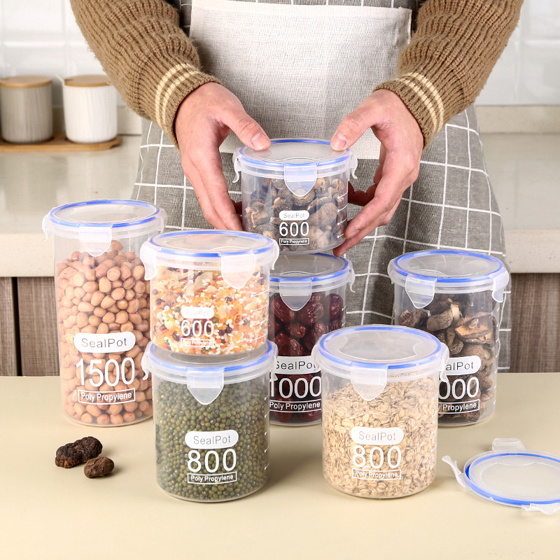 1-4개입 계량 눈금이 있는 밀폐 용기, 곡물 보관함, - Food Storage Jar Set 리뷰 및 가격