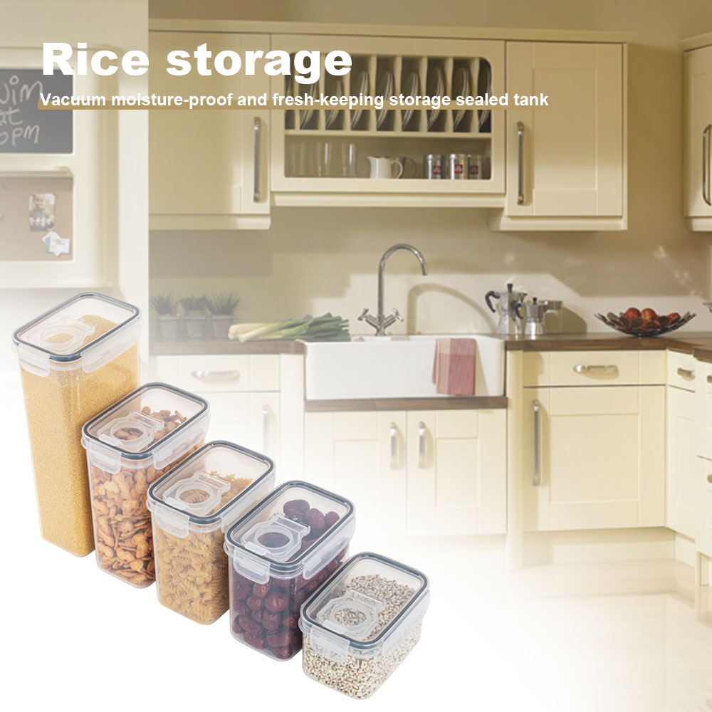 봉인 된 플라스틱 식품 보관 상자 시리얼 캔디 뚜껑이있 - Food Storage Jar Set 리뷰 및 가격