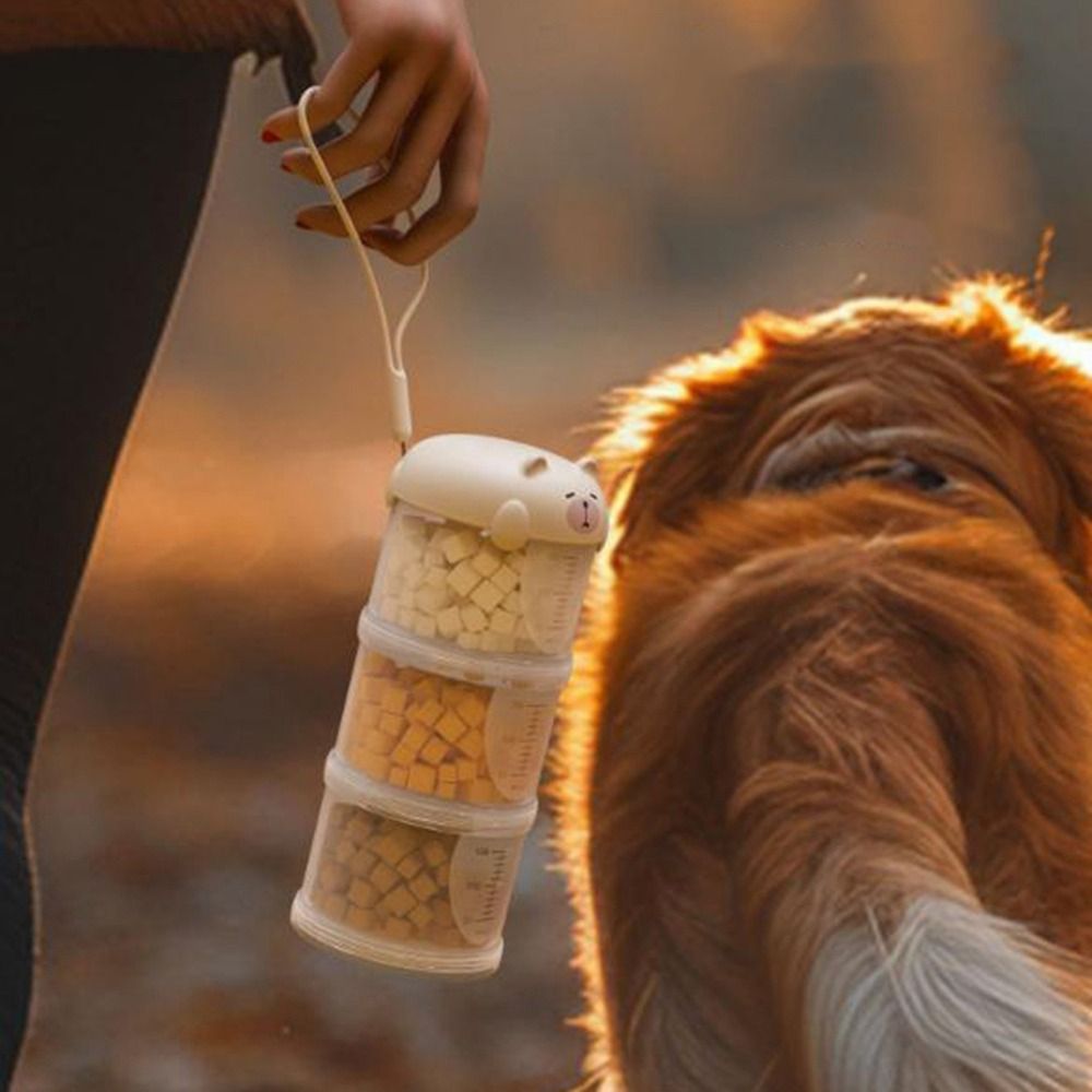 실용적인 플라스틱 다층 고양이 사료통 밀폐형 귀여운 강 - Food Storage For Dog 리뷰 및 가격