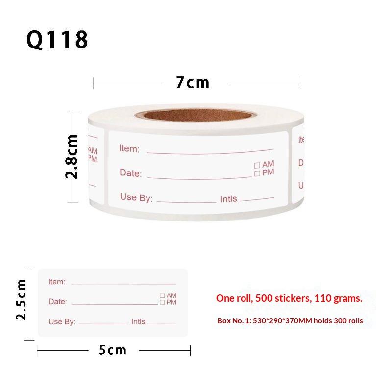 500개/롤 5*2.5cm 주방 스티커 냉장고 냉동고  - Food Storage Labels 리뷰 및 가격